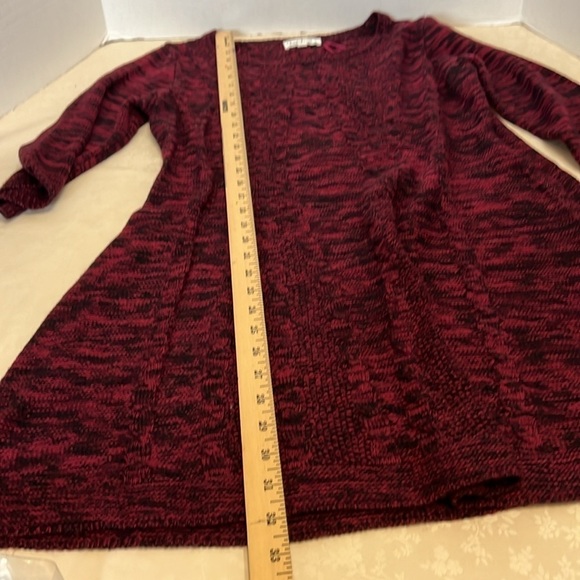Cloud chaser, maroon, and black cable, knit sweater dress, size extra large - Picture 4 of 7